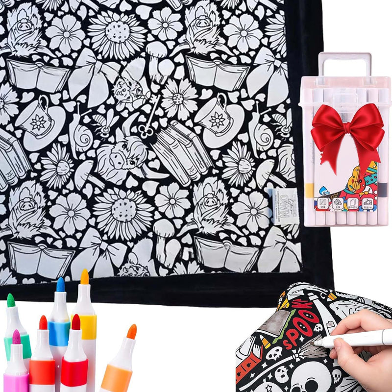 🔥LAST DAY SALE 50% OFF🔥 DIY Coloring Blanket with Markers