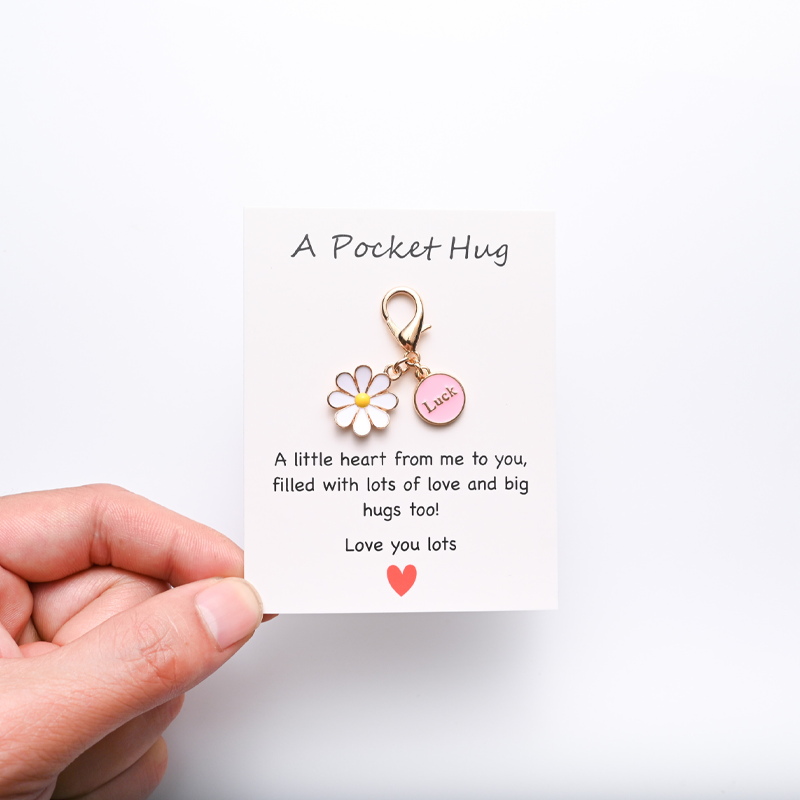 Cute Insect Daisy Keychain & Card