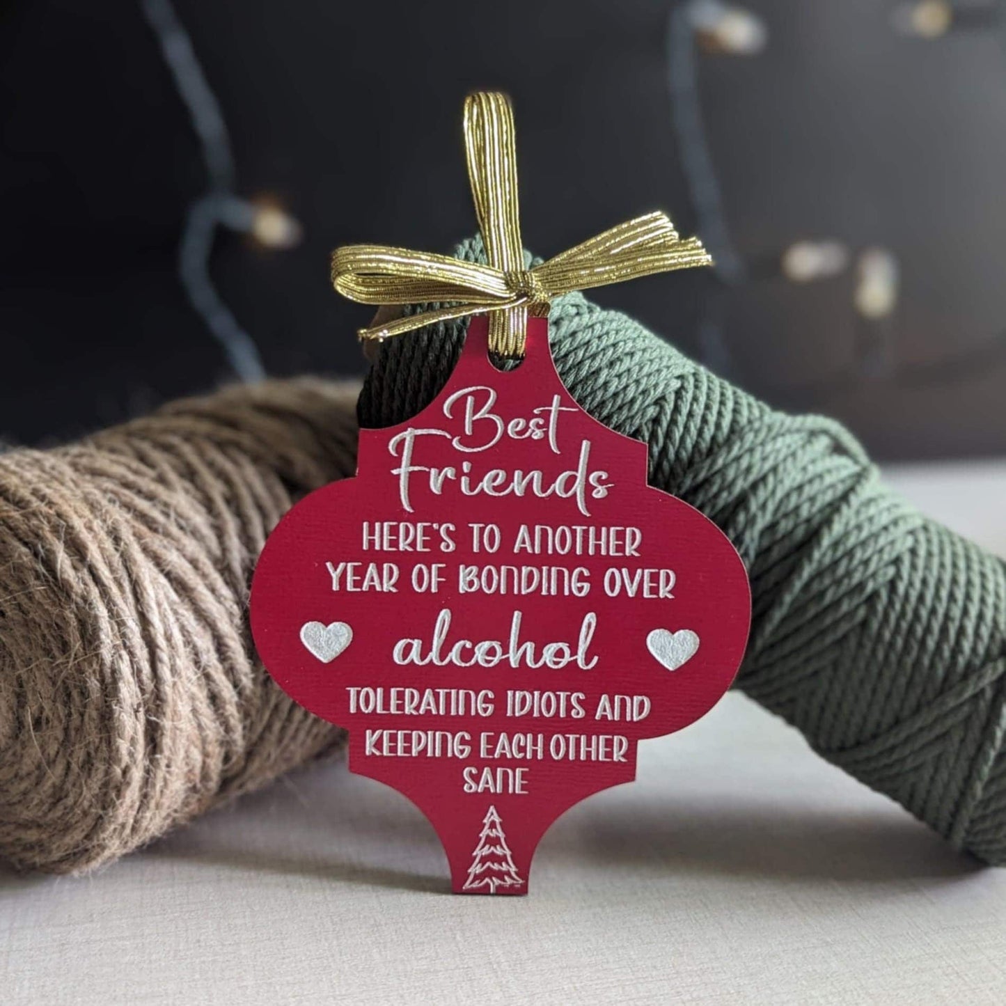 Handcrafted wooden ornament🎄Funny Christmas Ornament Gift🎁