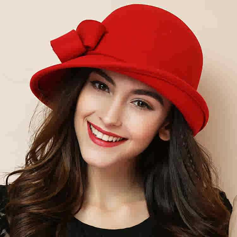 Women’s Vintage Cloche Hat with Side Bow