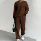 Casual Long Sleeve Knit Pullover & Pants 2-Piece Set