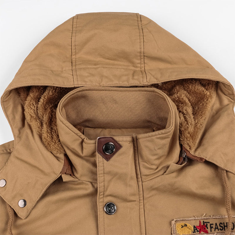 ⏳Time-Limited Special⏰Men's Winter Drawstring Cotton Military Driver Jacket - Comfort and Style Combined