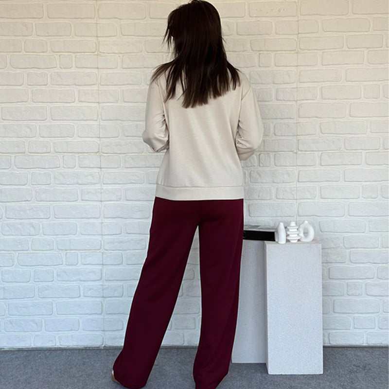 🔥Hot Sale 50% OFF⏳ Women's Casual Color Block Two-Piece Set👚👖