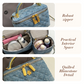 Women's Quilted Rhinestone Denim Crossbody Box Bag