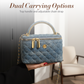 Women's Quilted Rhinestone Denim Crossbody Box Bag