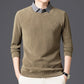 Men's Casual Faux Layered Long Sleeve Top