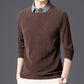 Men's Casual Faux Layered Long Sleeve Top