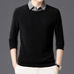 Men's Casual Faux Layered Long Sleeve Top