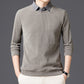 Men's Casual Faux Layered Long Sleeve Top
