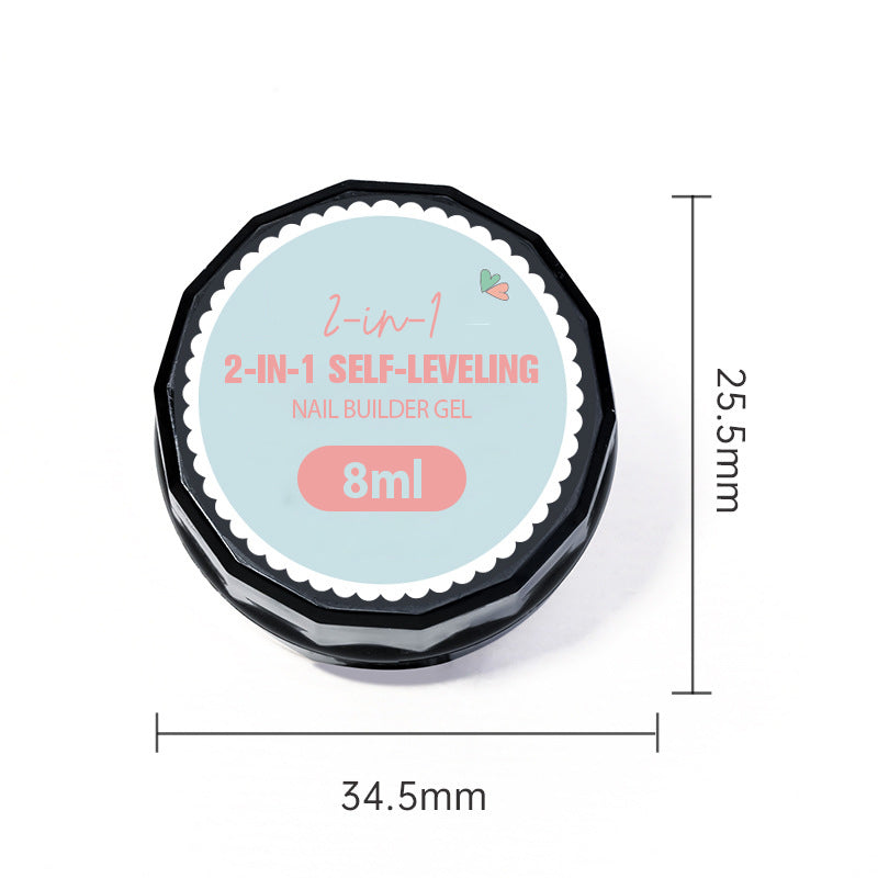 💅 BUY MORE GET MORE FREE! ✨ 2-in-1 Self-Leveling Nail Builder Gel - Base & Top Coat with 15s Quick Cure for Salon-Quality Manicure at Home 🌟🌀