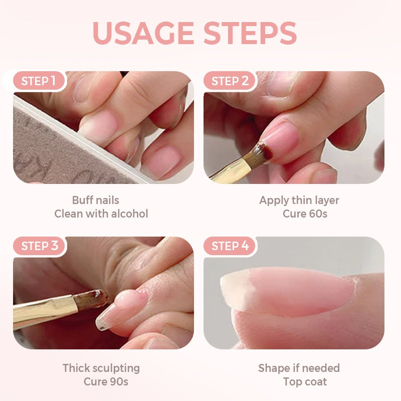 💅 BUY MORE GET MORE FREE! ✨ 2-in-1 Self-Leveling Nail Builder Gel - Base & Top Coat with 15s Quick Cure for Salon-Quality Manicure at Home 🌟🌀