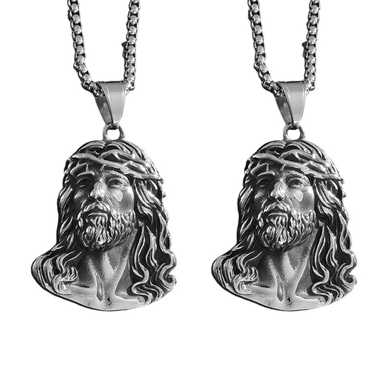 ⏳Limited-time 50% off⏰Jesus Head Pendant Necklace✝️📿