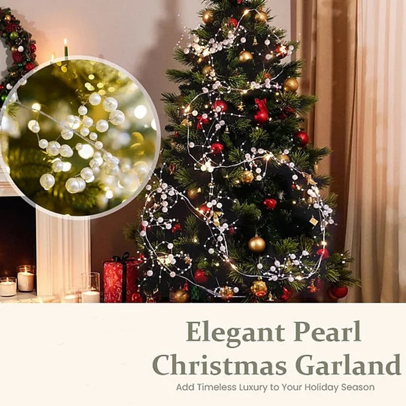 🎄Artificial Pearl Bead Garland for Christmas Tree