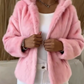 Women’s Chic Fluffy Plush Hooded Jacket