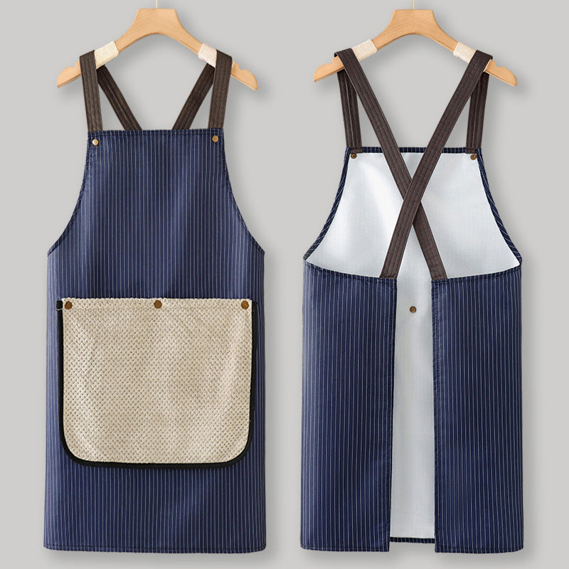 🔥NEW YEAR 50% OFF Sale!🔥Cross-Back Waterproof Apron with Detachable Hand Towel