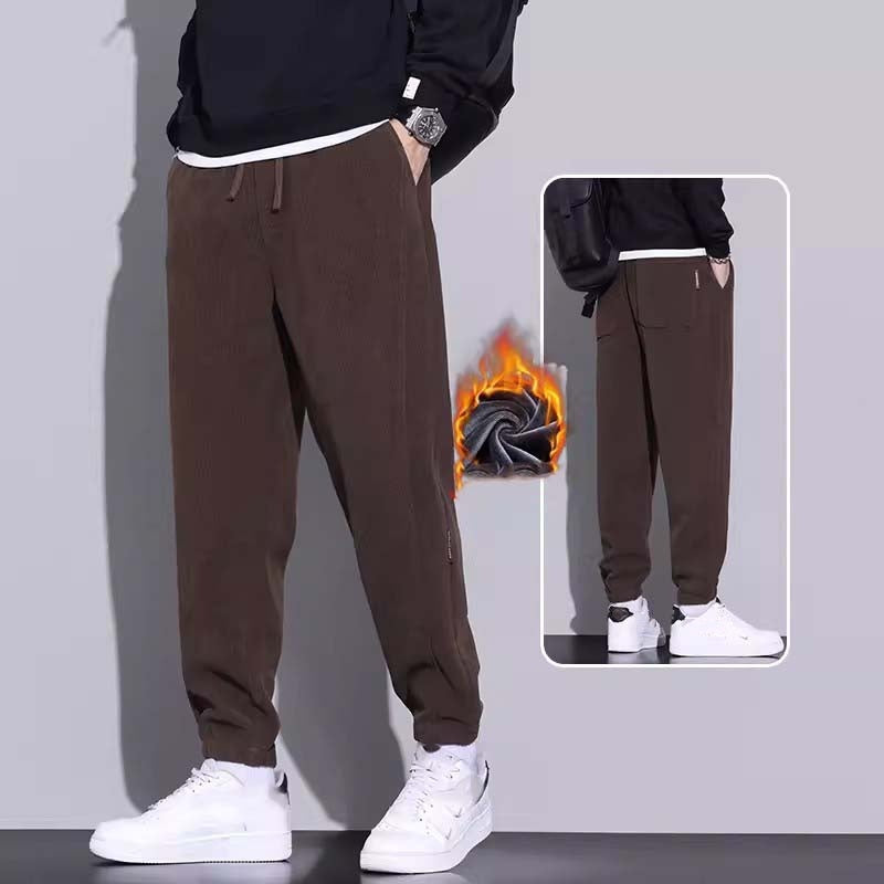 🔥50% OFF👖Tapered Drawstring Corduroy Pants with Pockets