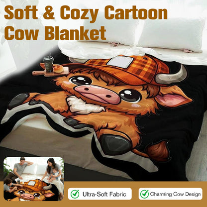 🎁Christmas Sale 49% OFF🎅✨Soft & Cozy Cartoon Cow Blanket
