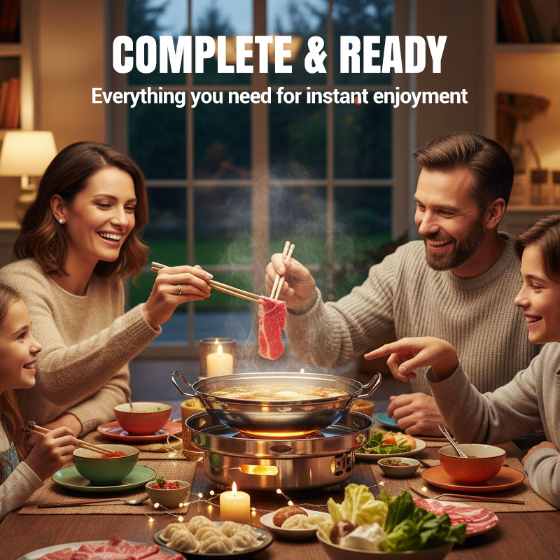 🔥HOT SALE - OVER 800 SOLD!🏆Windproof Alcohol Stove with Pot