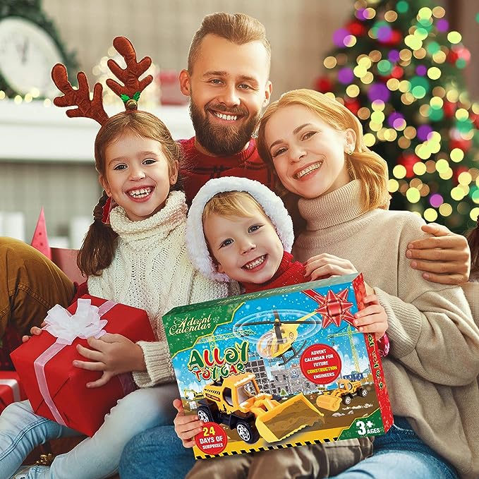 🚗Kids Advent Calendar for Boys: Alloy Construction Engineering Vehicle Toy Sets