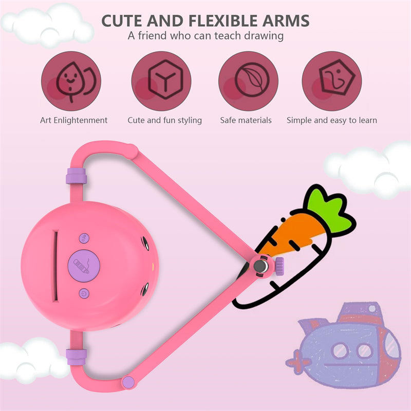 🔥Hot Sale Offers-Interactive Drawing Robot for Kids with 100 Cards