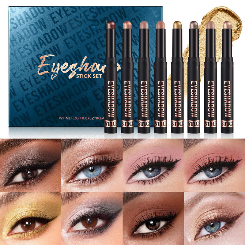 🎅ONLY TODAY -￡12.99 FOR 8 PCS!!🎄50K+ SOLD! 🎁✨8 Colors Glitter Eyeshadow Stick