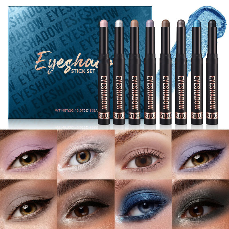 🎅ONLY TODAY -￡12.99 FOR 8 PCS!!🎄50K+ SOLD! 🎁✨8 Colors Glitter Eyeshadow Stick