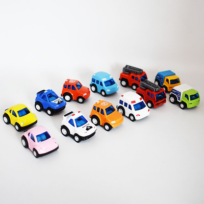 🔥Hot Sale Offers-12-Piece Mini Alloy Pull-Back Car Set