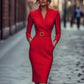 ✨Elegant new arrivals!💃Women's Elegant V-Neck Slim-Fitting Dress