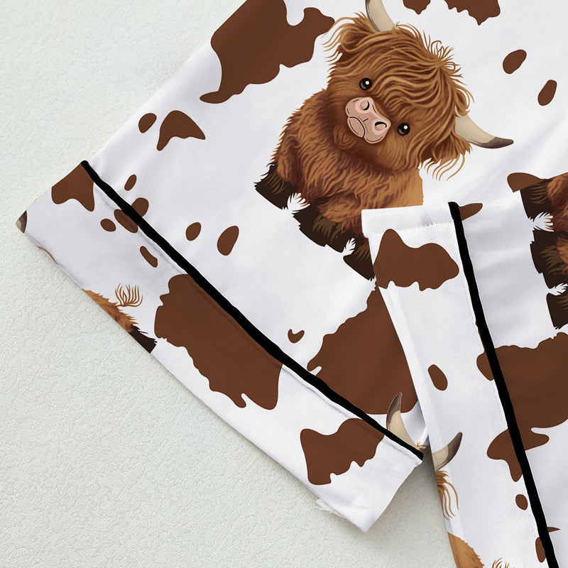 Women's Cartoon Print Comfortable Pajama Set: Long Sleeve Top & Pants