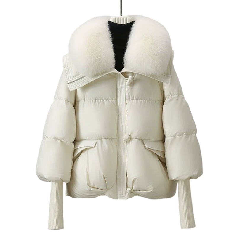 🔥Limited-time offer-Women’s Stylish Short Down Jacket With Fluffy Collar