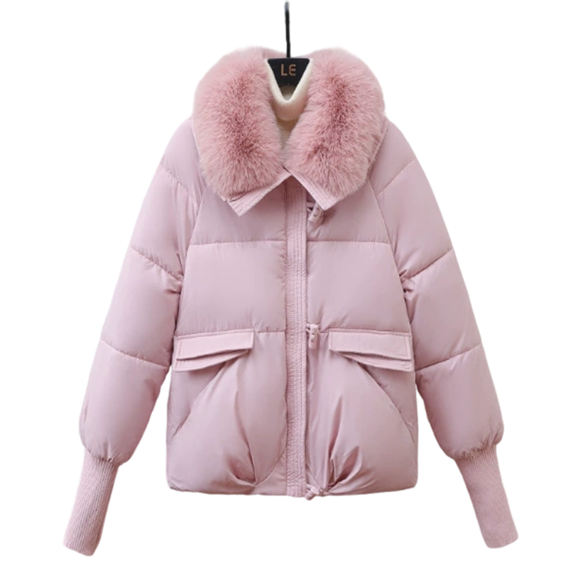 🔥Limited-time offer-Women’s Stylish Short Down Jacket With Fluffy Collar
