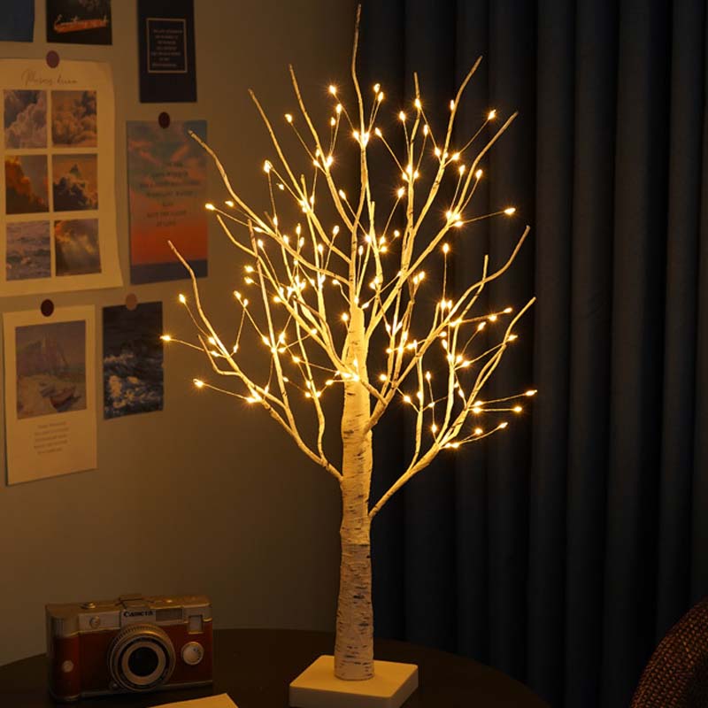 🔥 50% OFF! ✨ Decorative LED lamp “Birch” – warm, inviting light, energy-saving, natural design 🌳💡