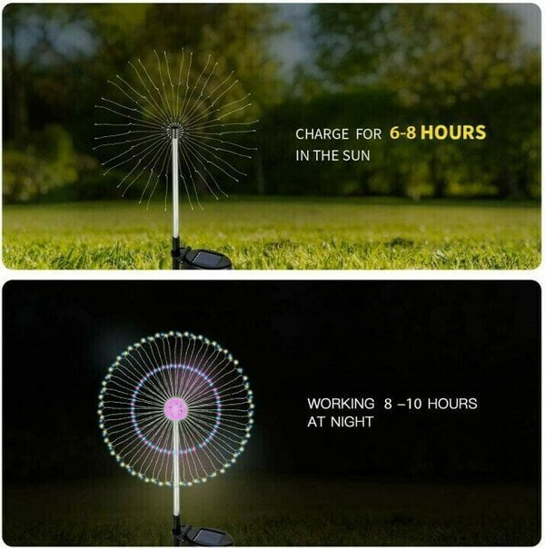 🔥Christmas Special Offer-Waterproof Solar Garden Fireworks Lamp