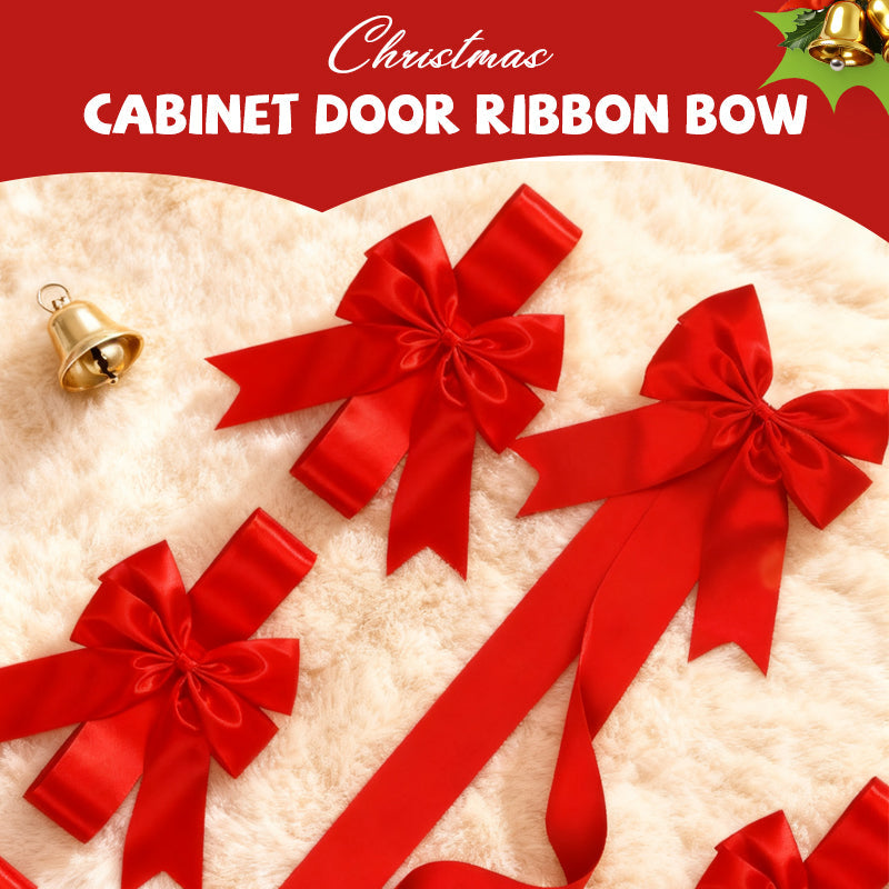 🎅Christmas Special Offer-Large Christmas Cabinet Door Ribbon Bow