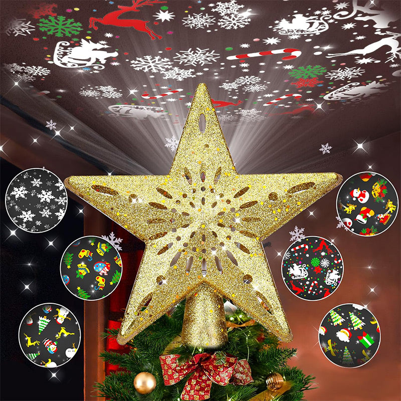 🔥Christmas Special Offer-Christmas Tree Star & Snowflake Projection Light