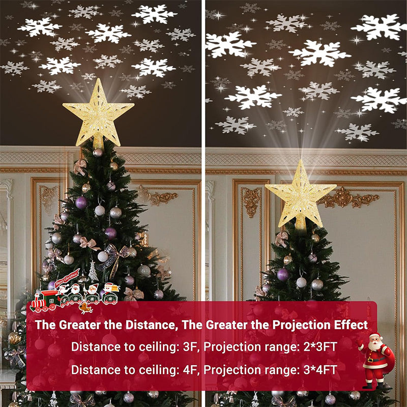🔥Christmas Special Offer-Christmas Tree Star & Snowflake Projection Light