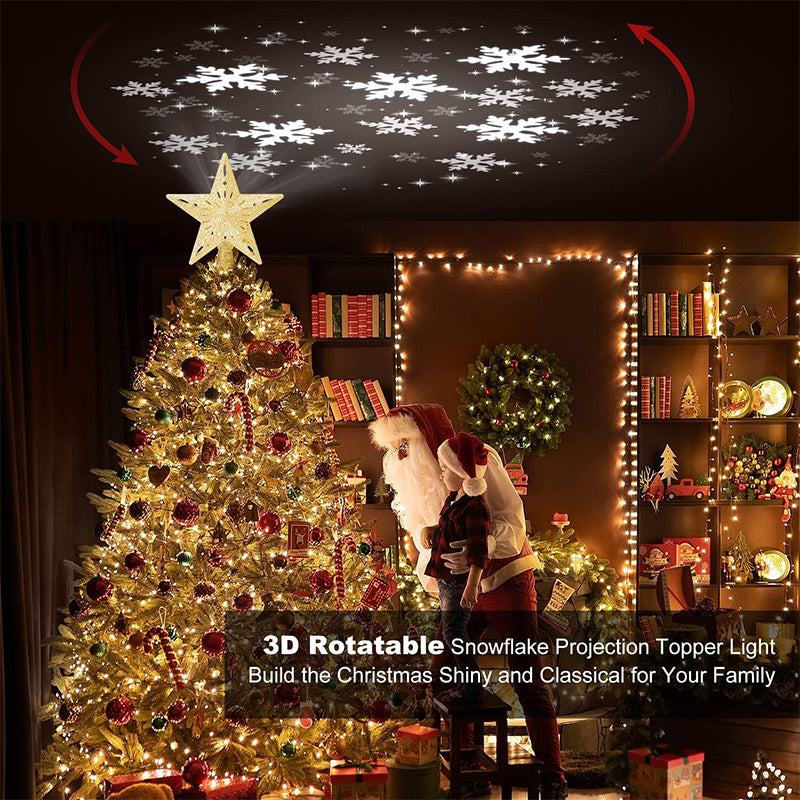 🔥Christmas Special Offer-Christmas Tree Star & Snowflake Projection Light