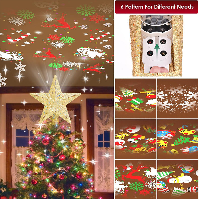 🔥Christmas Special Offer-Christmas Tree Star & Snowflake Projection Light