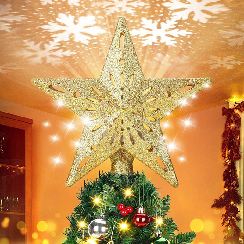 🔥Christmas Special Offer-Christmas Tree Star & Snowflake Projection Light