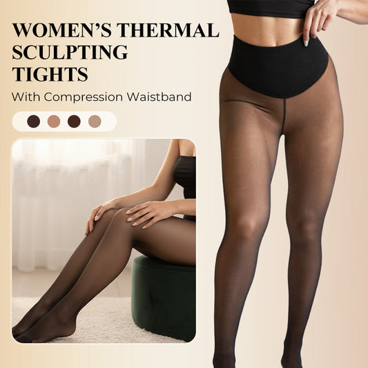 Women’s Thermal Sculpting Tights With Compression Waistband