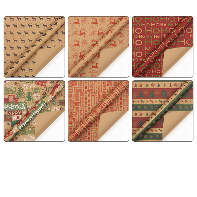 🔥Hot Sale Deals-Christmas Printed Kraft Wrapping Paper Roll