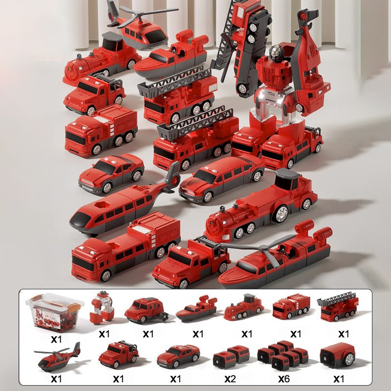 🚁Magnetic Transform Engineering Car Assembled Toys