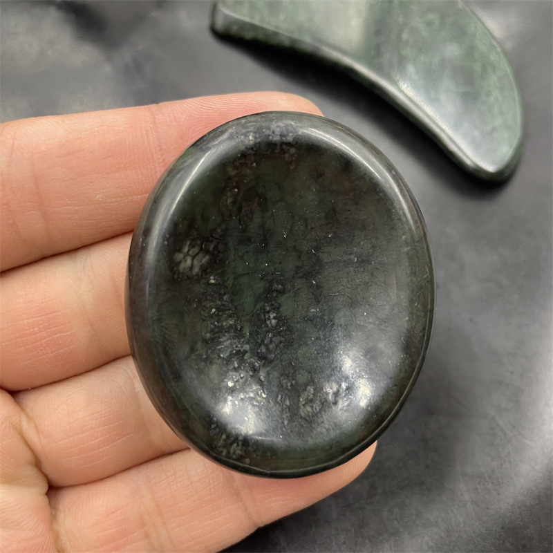 Natural Stone Massage Set: Scraping Board, Finger Clip & Egg-Shaped Massager