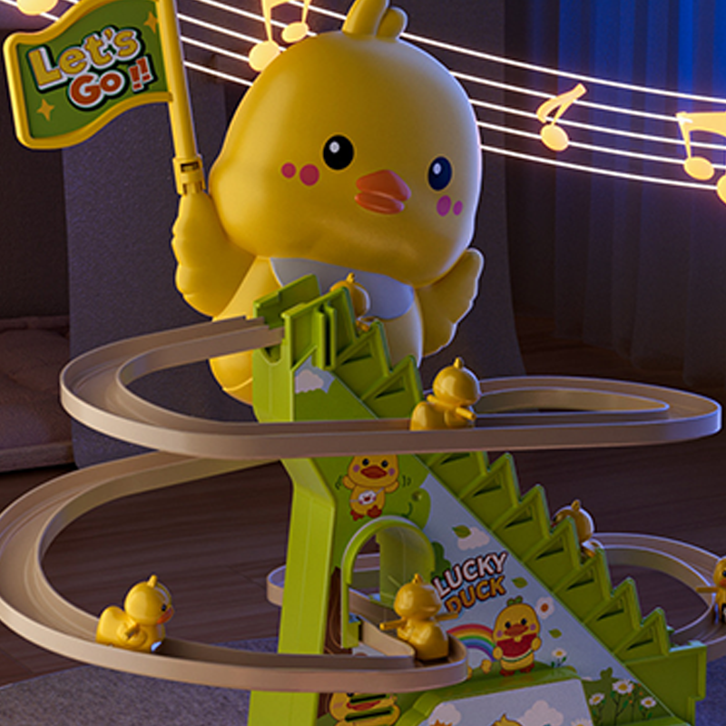 🔥Hot Sale Offers-Electric Duck Climbing Stairs Track Toy