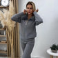 🔥Hot Sale Offers-Women’s Plush Collar Zip-Up Hoodie & Jogger Set