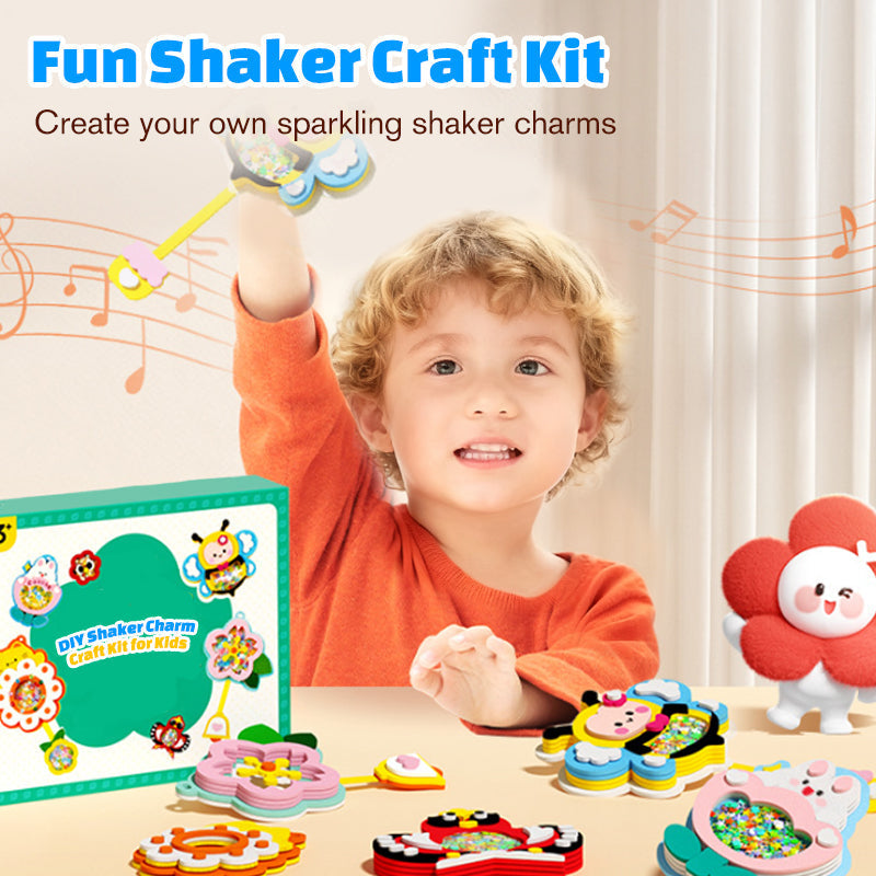 🎄Xmas Sale 50% Off🎁【Sensory Shaker Craft Kit for Kids】- Create 6 Shaking Keychains, Develops Fine Motor Skills No Glue Needed!🌟