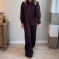 🔥New arrivals offer-Women's High-Neck Sweatshirt and Wide-Leg Pants Set