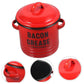 Practical Enamel Bacon Grease Container