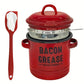 Practical Enamel Bacon Grease Container