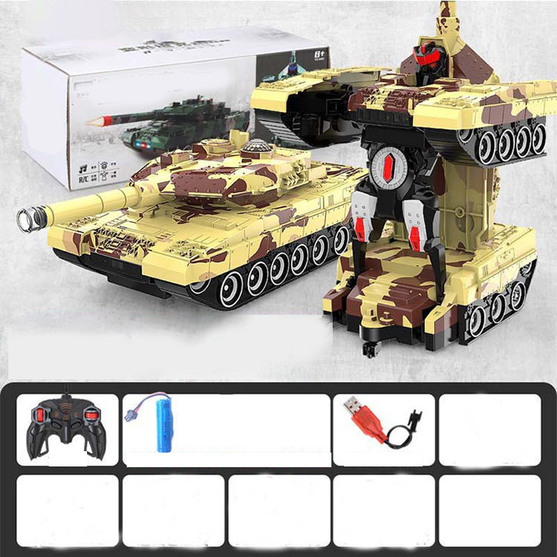 🔥Hot Sale Offers-2-in-1 Remote Control Transforming Tank Robot Toy